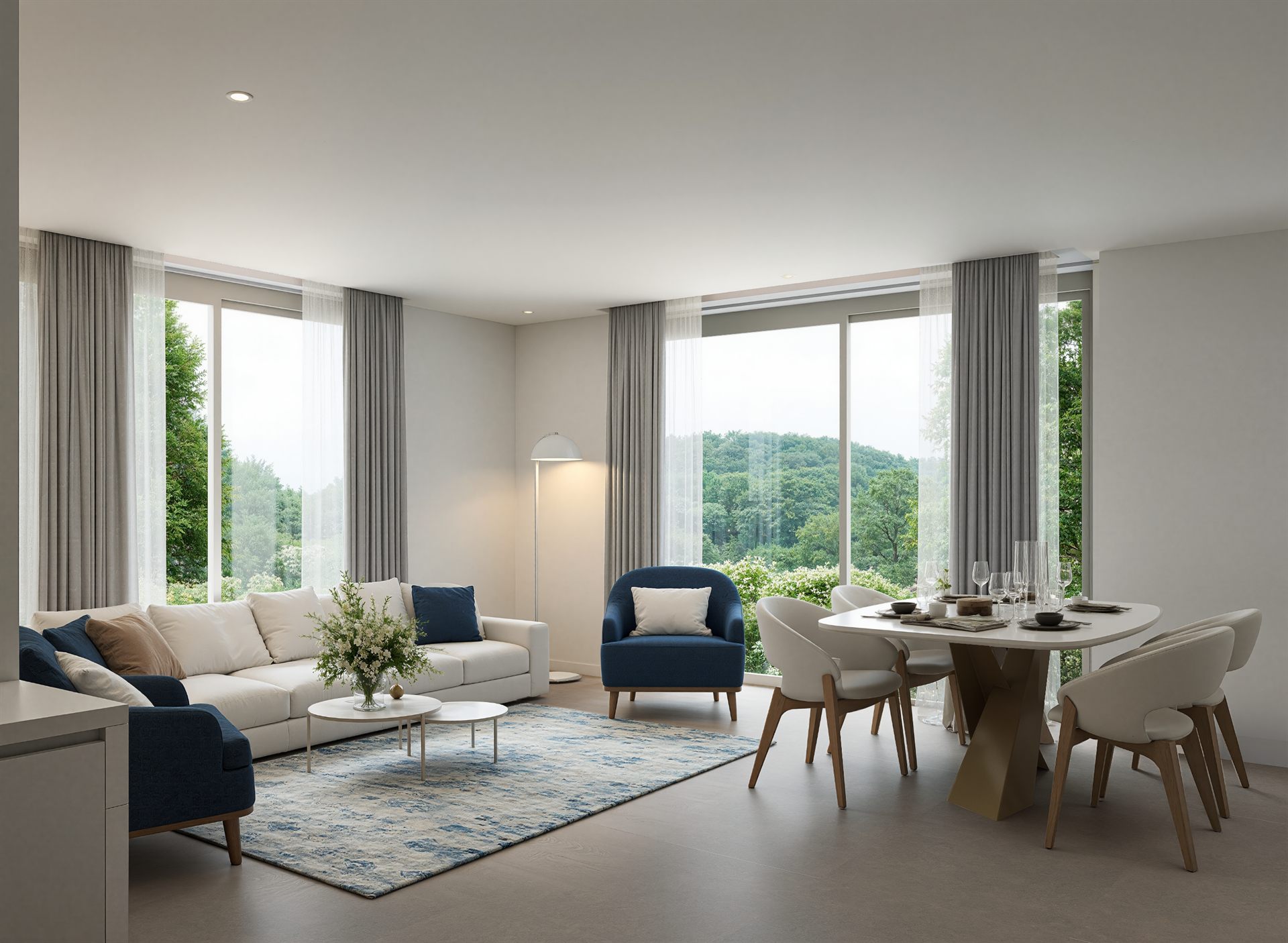 Wohnzimmer einer 4½-Zimmer-Wohnung im Steinli